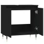 Black engineered wood bathroom cabinet 58x33x60 cm by vidaXL, bathroom vanities - Ref: Foro24-831573, Price: 48,50 €, Discoun...