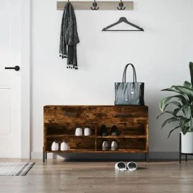 Shoe bench engineered wood smoked oak 102x35x55 cm by vidaXL, Shoe racks and shoe organizers - Ref: Foro24-829753, Price: 58,...