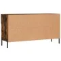 Schuhbank aus Holzwerkstoff, geräucherte Eiche, 102 x 35 x 55 cm von vidaXL, Schuhregale und Schuhorganisatoren - Ref: Foro24...