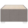 Estructura de cama sin colchón tela gris taupe 80x200 cm