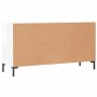 Banco zapatero madera de ingeniería blanco brillo 102x35x55 cm de vidaXL, Zapateros y organizadores de calzado - Ref: Foro24-...