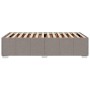 Estructura de cama sin colchón tela gris taupe 80x200 cm