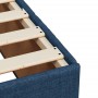 Estructura de cama sin colchón tela azul 80x200 cm