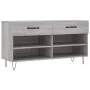 Engineered wood gray Sonoma shoemaker bench 102x35x55 cm by vidaXL, Shoe racks and shoe organizers - Ref: Foro24-829738, Pric...
