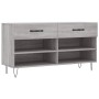 Sonoma graue Schuhbank aus Holzwerkstoff 102x35x55 cm von vidaXL, Schuhregale und Schuhorganisatoren - Ref: Foro24-829738, Pr...