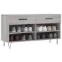 Engineered wood gray Sonoma shoemaker bench 102x35x55 cm by vidaXL, Shoe racks and shoe organizers - Ref: Foro24-829738, Pric...
