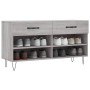 Sonoma graue Schuhbank aus Holzwerkstoff 102x35x55 cm von vidaXL, Schuhregale und Schuhorganisatoren - Ref: Foro24-829738, Pr...