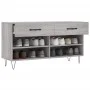 Engineered wood gray Sonoma shoemaker bench 102x35x55 cm by vidaXL, Shoe racks and shoe organizers - Ref: Foro24-829738, Pric...