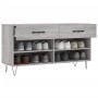 Sonoma graue Schuhbank aus Holzwerkstoff 102x35x55 cm von vidaXL, Schuhregale und Schuhorganisatoren - Ref: Foro24-829738, Pr...