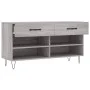 Engineered wood gray Sonoma shoemaker bench 102x35x55 cm by vidaXL, Shoe racks and shoe organizers - Ref: Foro24-829738, Pric...