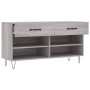 Sonoma graue Schuhbank aus Holzwerkstoff 102x35x55 cm von vidaXL, Schuhregale und Schuhorganisatoren - Ref: Foro24-829738, Pr...