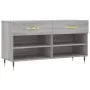 Sonoma graue Schuhbank aus Holzwerkstoff, 102 x 35 x 55 cm von vidaXL, Schuhregale und Schuhorganisatoren - Ref: Foro24-82972...