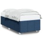 Estructura de cama sin colchón tela azul 90x190 cm