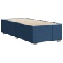 Estructura de cama sin colchón tela azul 90x190 cm