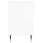 Banco zapatero madera de ingeniería blanco brillo 102x35x55 cm de vidaXL, Zapateros y organizadores de calzado - Ref: Foro24-...