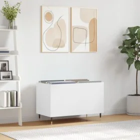 White plywood record cabinet 74.5x38x48 cm by vidaXL, CD and DVD storage - Ref: Foro24-831716, Price: 36,74 €, Discount: %