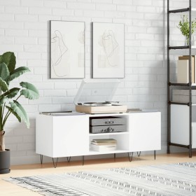 White plywood record cabinet 121x38x48 cm by vidaXL, CD and DVD storage - Ref: Foro24-831676, Price: 75,44 €, Discount: %