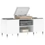 Weißer Plattenschrank aus Sperrholz, 121 x 38 x 48 cm von vidaXL, CD- und DVD-Speicher - Ref: Foro24-831668, Preis: 76,59 €, ...