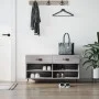 Sonoma gray engineered wood shoe bench 102x35x55 cm by vidaXL, Shoe racks and shoe organizers - Ref: Foro24-829714, Price: 54...