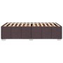 Estructura de cama sin colchón tela marrón oscuro 90x200 cm