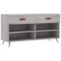 Sonoma gray engineered wood shoe bench 102x35x55 cm by vidaXL, Shoe racks and shoe organizers - Ref: Foro24-829714, Price: 54...