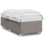 Estructura de cama sin colchón tela taupe 90x200 cm