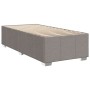 Estructura de cama sin colchón tela taupe 90x200 cm