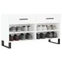 White engineered wood shoe bench 102x35x55 cm by vidaXL, Shoe racks and shoe organizers - Ref: Foro24-829764, Price: 61,53 €,...