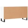 White engineered wood shoe bench 102x35x55 cm by vidaXL, Shoe racks and shoe organizers - Ref: Foro24-829764, Price: 61,53 €,...