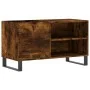 Smoked oak engineered wood record cabinet 85x38x48 cm by vidaXL, CD and DVD storage - Ref: Foro24-831713, Price: 51,61 €, Dis...
