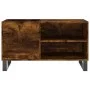 Smoked oak engineered wood record cabinet 85x38x48 cm by vidaXL, CD and DVD storage - Ref: Foro24-831713, Price: 51,61 €, Dis...