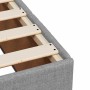 Estructura de cama sin colchón tela gris claro 90x200 cm