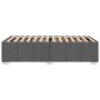 Estructura de cama sin colchón tela gris oscuro 90x200 cm