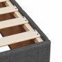 Estructura de cama sin colchón tela gris oscuro 90x200 cm