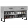 Banco zapatero madera de ingeniería gris hormigón 102x35x55 cm by vidaXL, Shoe racks and shoe organizers - Ref: Foro24-829768...