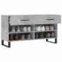 Banco zapatero madera de ingeniería gris hormigón 102x35x55 cm by vidaXL, Shoe racks and shoe organizers - Ref: Foro24-829768...