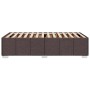 Estructura de cama sin colchón tela marrón oscuro 100x200 cm