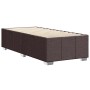Estructura de cama sin colchón tela marrón oscuro 100x200 cm