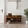 Shoe bench engineered wood smoked oak 102x35x55 cm by vidaXL, Shoe racks and shoe organizers - Ref: Foro24-829761, Price: 56,...
