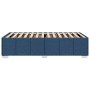 Estructura de cama sin colchón tela azul 100x200 cm