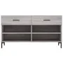 Engineered wood gray Sonoma shoemaker bench 102x35x55 cm by vidaXL, Shoe racks and shoe organizers - Ref: Foro24-829746, Pric...