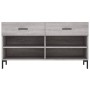 Sonoma graue Schuhbank aus Holzwerkstoff 102x35x55 cm von vidaXL, Schuhregale und Schuhorganisatoren - Ref: Foro24-829746, Pr...