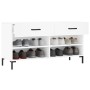 Banco zapatero madera de ingeniería blanco 102x35x55 cm de vidaXL, Zapateros y organizadores de calzado - Ref: Foro24-829740,...