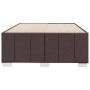 Estructura de cama sin colchón tela marrón oscuro 120x190 cm