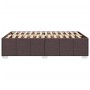 Estructura de cama sin colchón tela marrón oscuro 120x190 cm