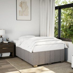 Estructura de cama sin colchón tela gris taupe 120x190 cm en Camas y somieres | Comprar online en Foro24