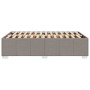 Estructura de cama sin colchón tela gris taupe 120x190 cm