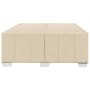 Estructura de cama sin colchón tela crema 120x190 cm