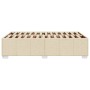 Estructura de cama sin colchón tela crema 120x190 cm