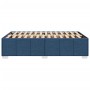 Estructura de cama sin colchón tela azul 120x190 cm